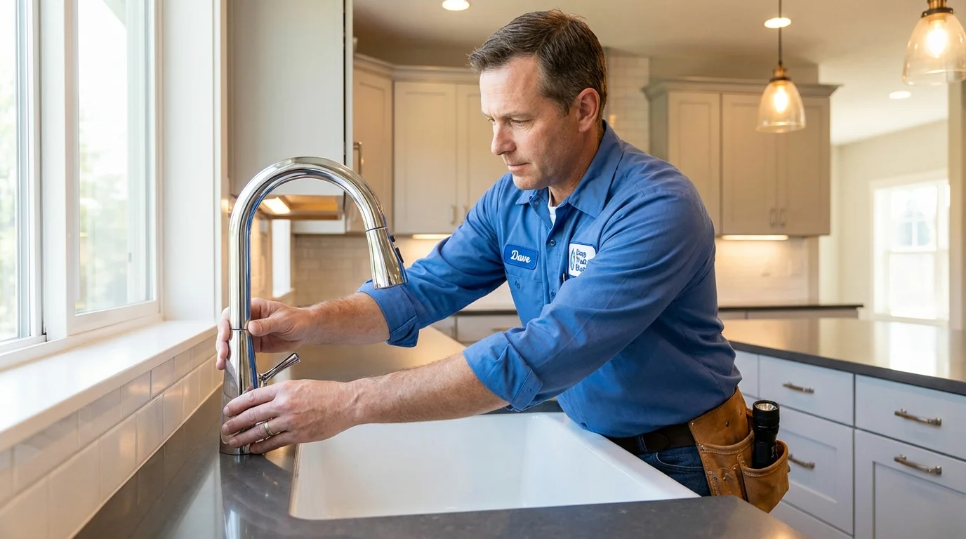 Kitchen faucet installation by Johns Plumbing LLC in Anchorage
